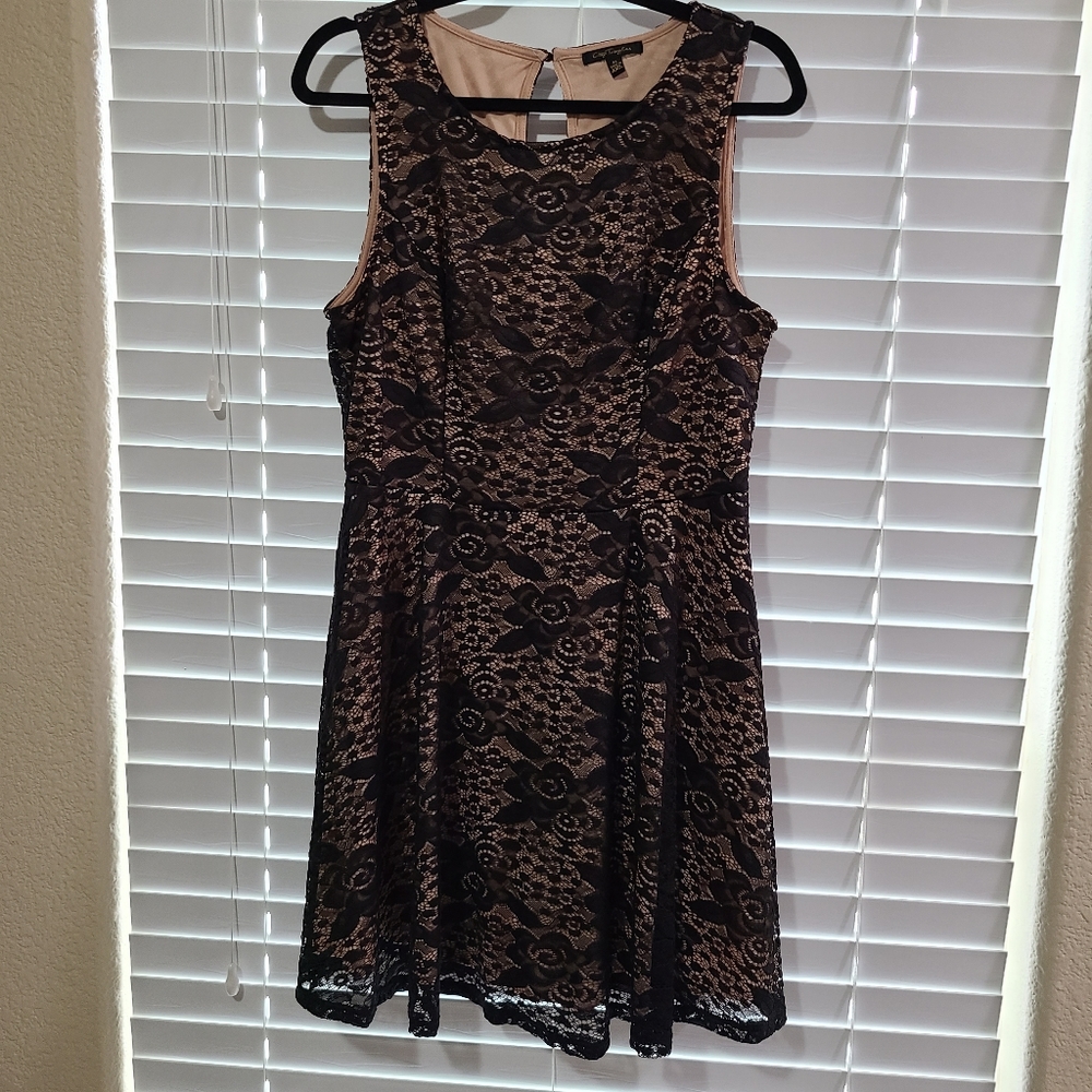 City Triangles Sleeveless Black Lace Dress. Size XL